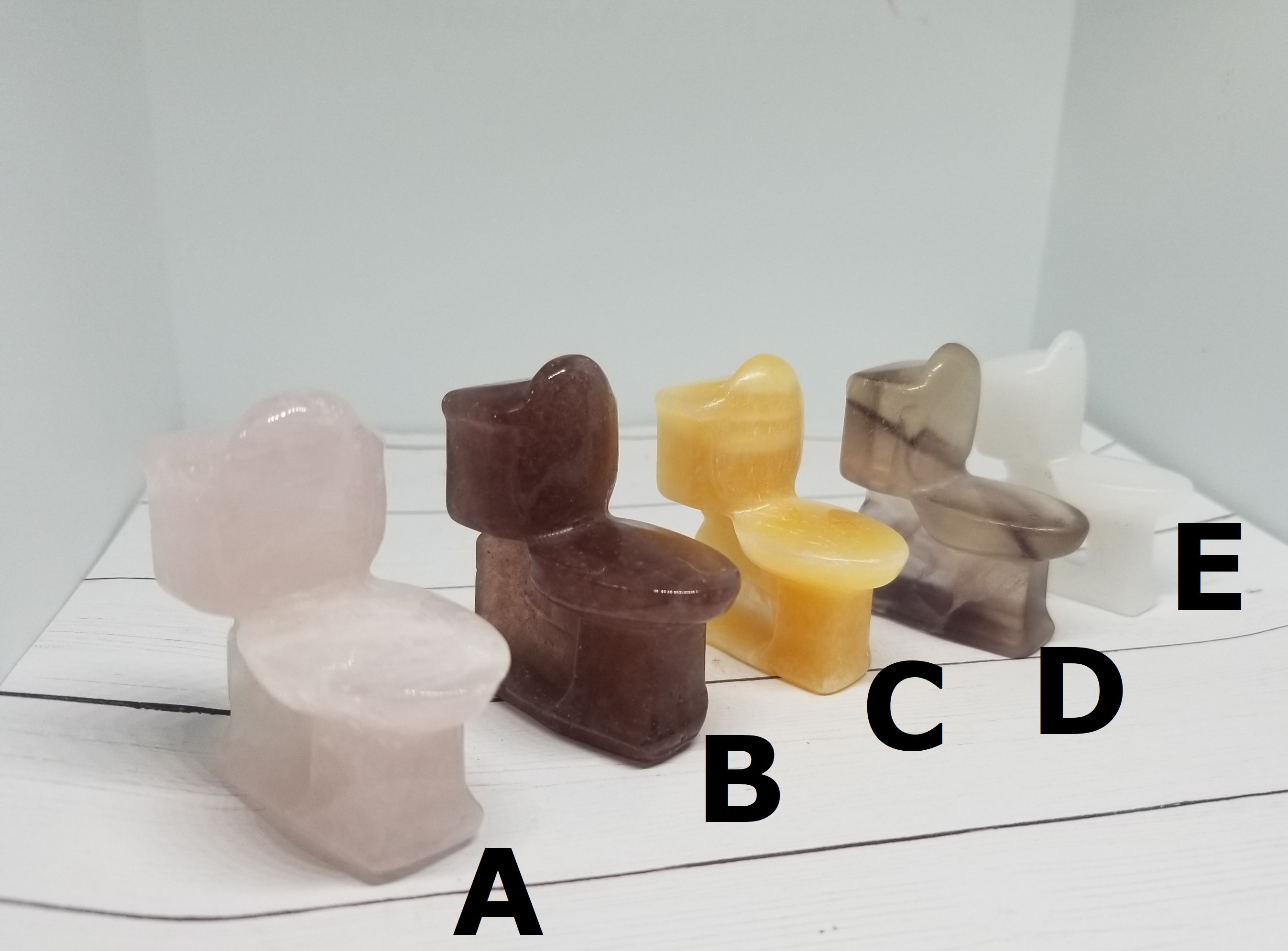 Small Natural Carved Crystal Toilet - Golden Throne - Commode - Etsy