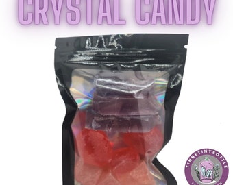 Kohakutou Jelly Candy, Edible Crystal Candy Agar Agar Viral Vegan Candy - 1/4 LB (4oz) Raspberry Peach Mango Strawberry Flavored