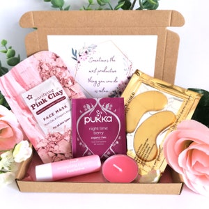 Pink Mini Pamper Kit Relaxation Personalised Letterbox Gift For Her, Birthday, Mum, Sister, Girlfriend, Nan, Grandma, Teacher, Mother’s Day