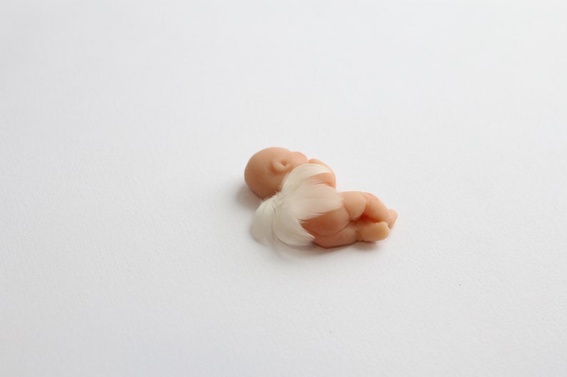 Baby Loss Gift Baby with Angel Wings Little Angel Baby Miscarriage Keepsake Memorial Polymer Clay Mini Baby Angel Wings image 6