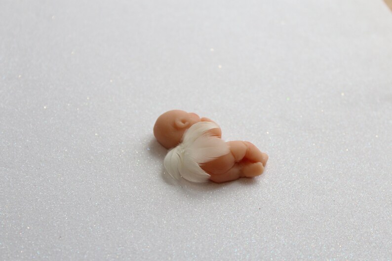 Baby Loss Gift Baby with Angel Wings Little Angel Baby Miscarriage Keepsake Memorial Polymer Clay Mini Baby Angel Wings image 9