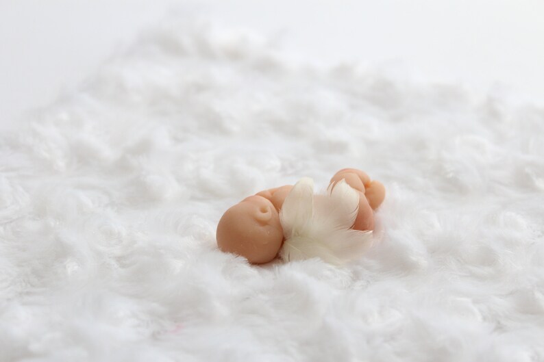 Baby Loss Gift Baby with Angel Wings Little Angel Baby Miscarriage Keepsake Memorial Polymer Clay Mini Baby Angel Wings image 8