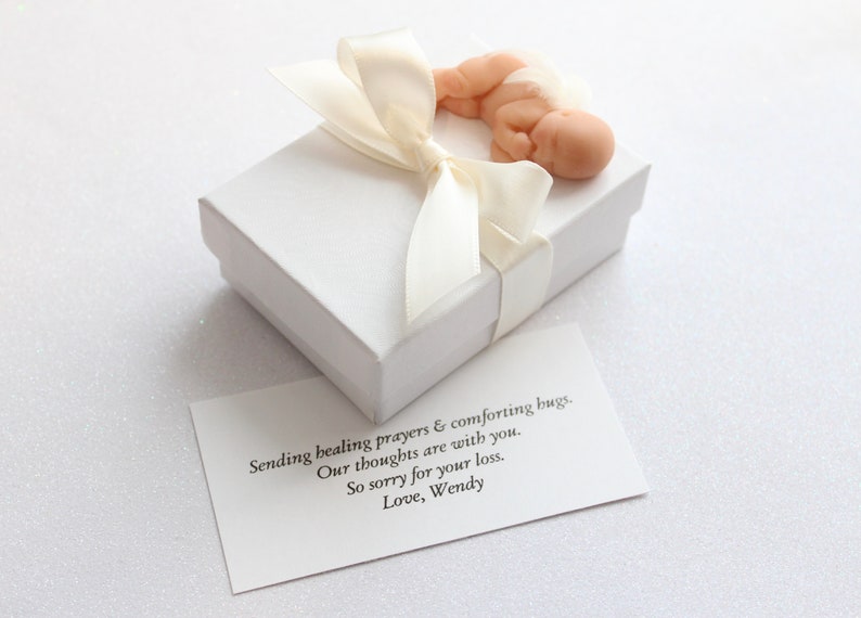 Baby Loss Gift Baby with Angel Wings Little Angel Baby Miscarriage Keepsake Memorial Polymer Clay Mini Baby Angel Wings image 3