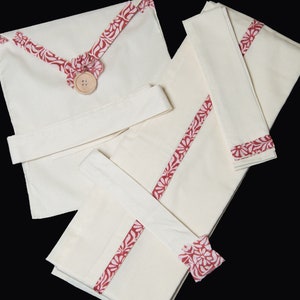 Burial and Cremation Shrouds with Designs All Natural Funeral Made in the USA Red