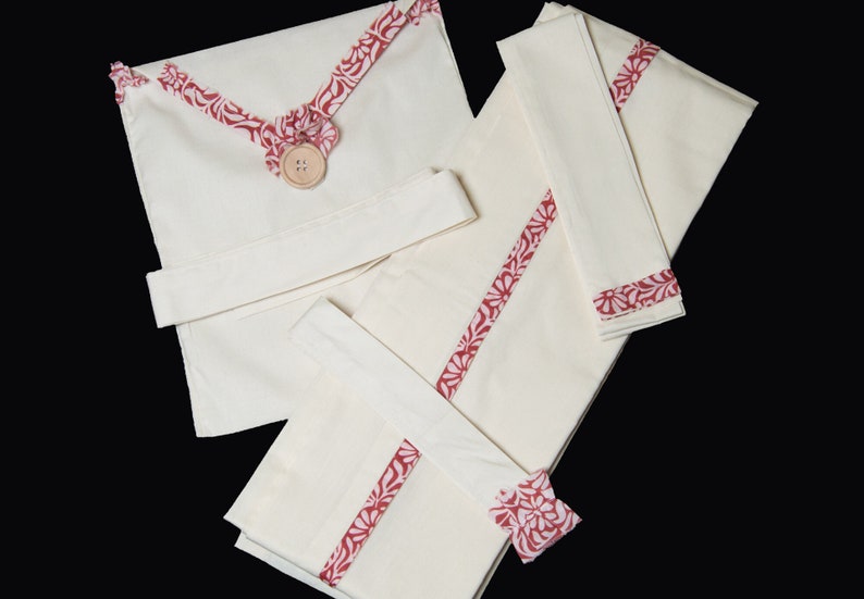 Burial and Cremation Shrouds with Designs All Natural Funeral Made in the USA Red