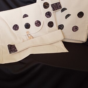 Burial and Cremation Shrouds with Designs All Natural Funeral Made in the USA Black