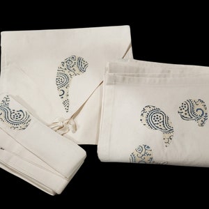 Burial and Cremation Shrouds with Designs All Natural Funeral Made in the USA Blue