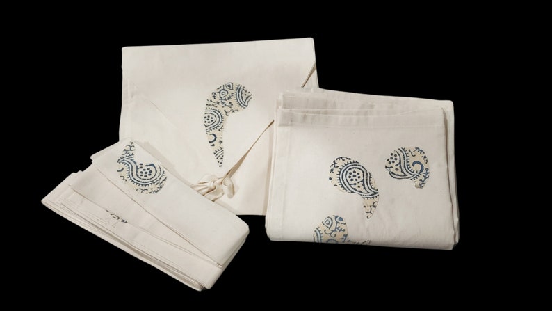 Burial and Cremation Shrouds with Designs All Natural Funeral Made in the USA Blue