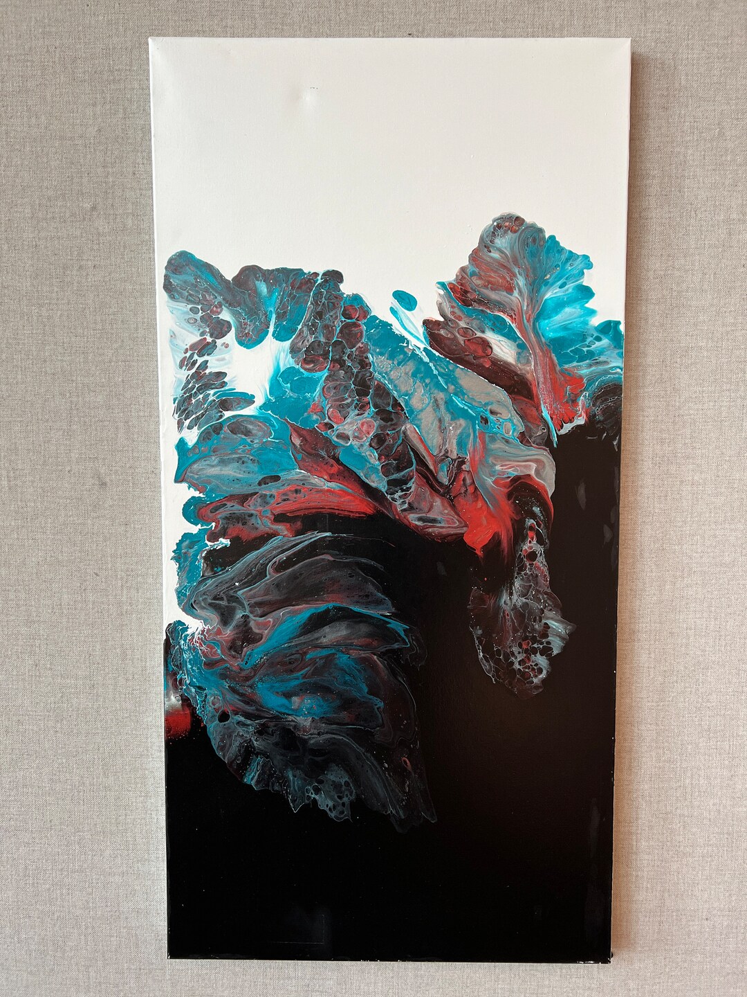 24"x48" Abstract Fluid Acrylic Dutch Pour Wall Art Painting on Canvas ...