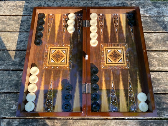 stapel Achtervolging Fascinerend Houten Schaak en Backgammon Set Backgammon Bord met - Etsy België