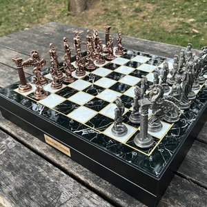 Premium Personalized Vip Metal Chess Pieces With Chess Set, Metal Chess ...