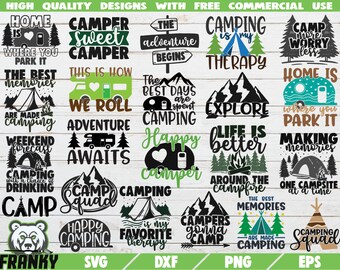 Download Free Camping Svg Bundle Etsy SVG Cut Files