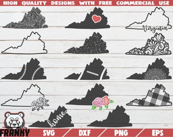 Virginia Svg Etsy