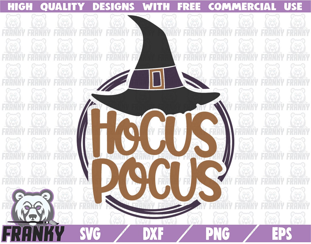 Hocus Pocus SVG - Cut File - DXF File - Halloween Svg - Witch Hat Svg ...