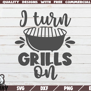 Ik draai grills op SVG - Cut file - DXF file - BBQ quote svg - Grill schort svg - Barbecue shirt svg - Bbq dad svg - Barbecue schort ontwerp svg