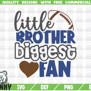 Piccolo fratello più grande fan SVG - Cut file - file DXF - Calcio fratello SVG - Tifoso di calcio svg - Gioco di calcio svg - Game day svg - Digitale