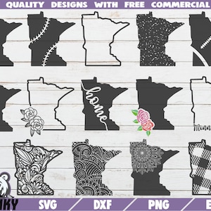 Minnesota SVG - 14 designs - Cut files - DXF files - Minnesota state outline SVG - Love Minnesota svg - Minnesota shirt svg - Minnesota home