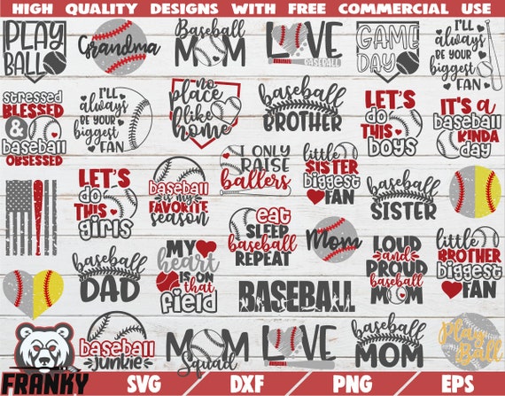 Baseball Bundle Svg 32 Designs Love Baseball Svg Etsy