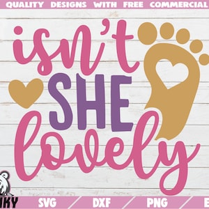 ¿No es encantadora SVG - descarga instantánea - Archivo de corte imprimible - Uso comercial - Baby girl svg - Newborn girl svg - Girl onesie svg - Digital