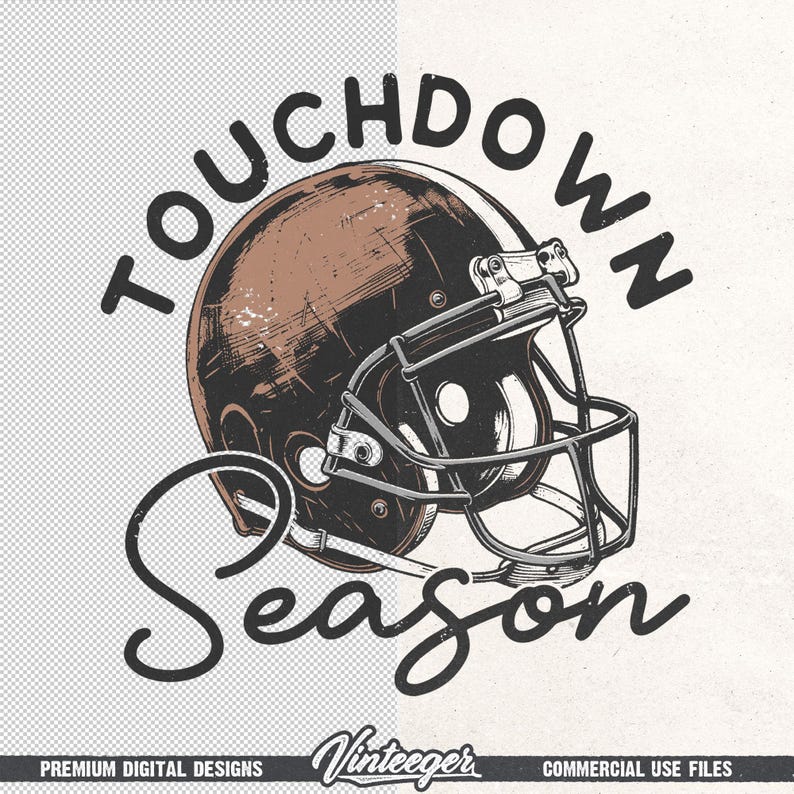 Touchdown Season Png | Retro football shirt design | Football helmet Png | Football shirt graphic | Football season Png | Game day Png image 6