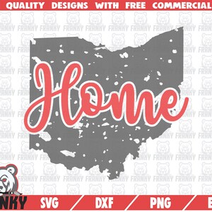 Home SVG - Ohio SVG - Cut file - DXF file - Ohio state - State of Ohio - Love ohio - Ohio home svg - Ohio shirt svg - Distressed - Grunge
