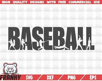 Honkbal SVG - Cut file - DXF file - Baseball shirt svg - Baseball fan svg - Honkbalspeler svg - Honkbal silhouet svg - Love baseball