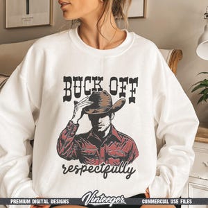 Funny Western Graphic PNG – Retro Cowboy t-shirt Design with humorous quote for Sublimation and DTG Printing – Vintage country design PNG image 5