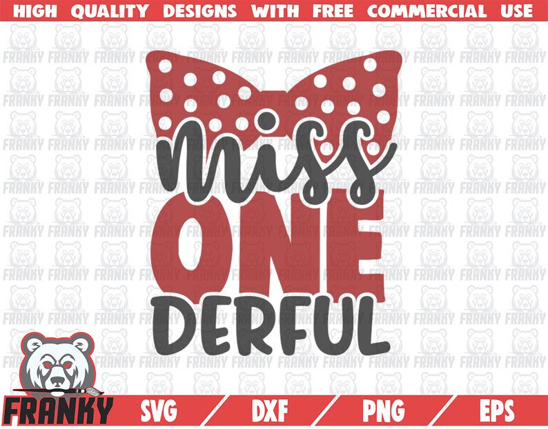Miss Onederful SVG Cut File DXF File Birthday Girl Svg Etsy