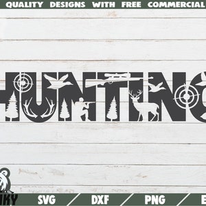 HUNTING SVG - Instant download - Printable cut file - Commercieel gebruik - Jacht sticker svg - Jacht shirt svg - Jachtseizoen - Herten - Eend