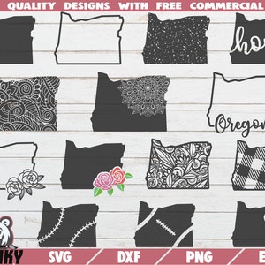 Oregon SVG - 14 designs - Cut files - DXF files - Oregon state outline SVG - Love Oregon svg - Vinyl decal design - Shirt design - Home svg