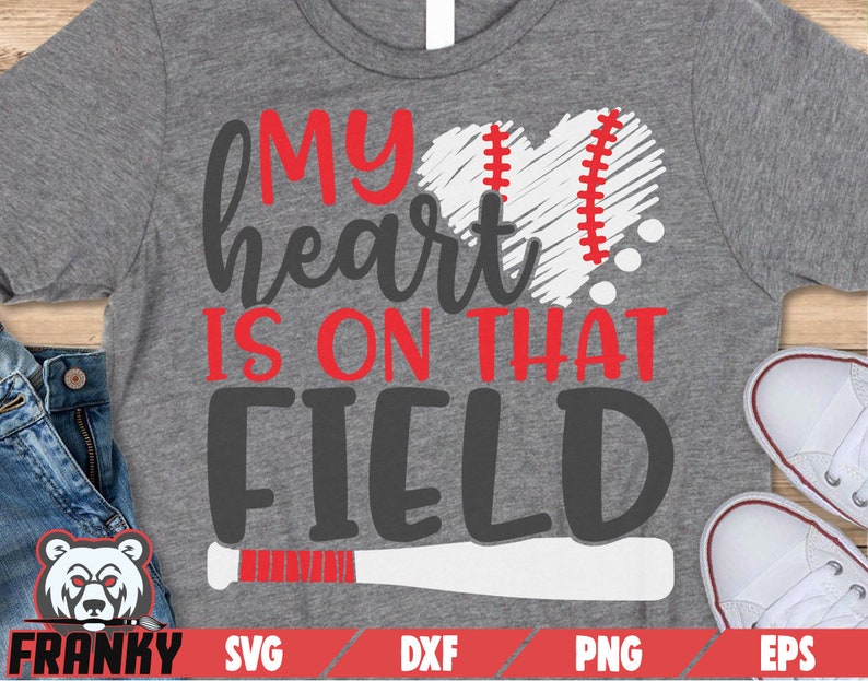 Download Art Collectibles Clip Art Cut File Baseball Shirt Svg Dxf File My Heart Is On That Field Svg Baseball Fan Svg Softbal Svg Baseball Svg Love Baseball Svg