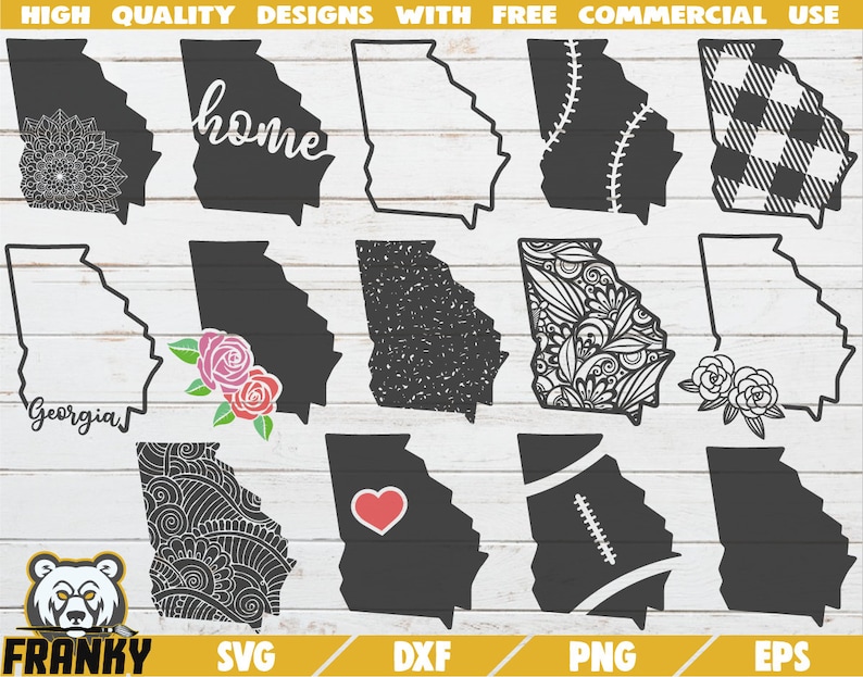 Download Georgia SVG 14 designs Cut files DXF files Georgia | Etsy