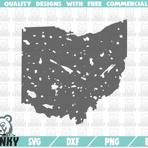 Grunge Ohio State SVG - Cut file - DXF file - Ohio state - State of ohio - Distressed - Ohio shirt - Love ohio - United states SVG - usa svg