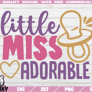 Little Miss Adorable SVG, DXF, EPS, Png Files for Cutting Machines ...