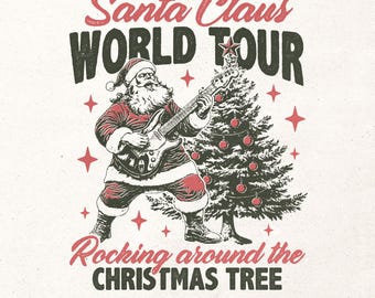 Retro Santa Claus design Png - Vintage Christmas graphic for sublimation and DTG printing - Funny Christmas T-shirt design Png - Digital
