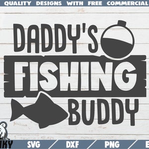 Daddy's Fishin Buddy Clipart and SVG Personal and Small Business