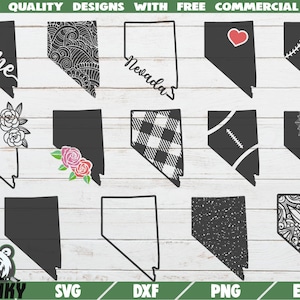 Nevada SVG - 14 designs - Cut files - DXF files - Nevada state outline SVG - Love Nevada svg - Nevada shirt svg - Nebada home svg - Digital