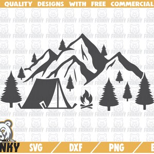 Imágenes prediseñadas de camping SVG - Archivo de corte - Archivo DXF - Camisa de camping SVG - Amor camping svg - Camping trip svg - Naturaleza svg - Escena de camping svg