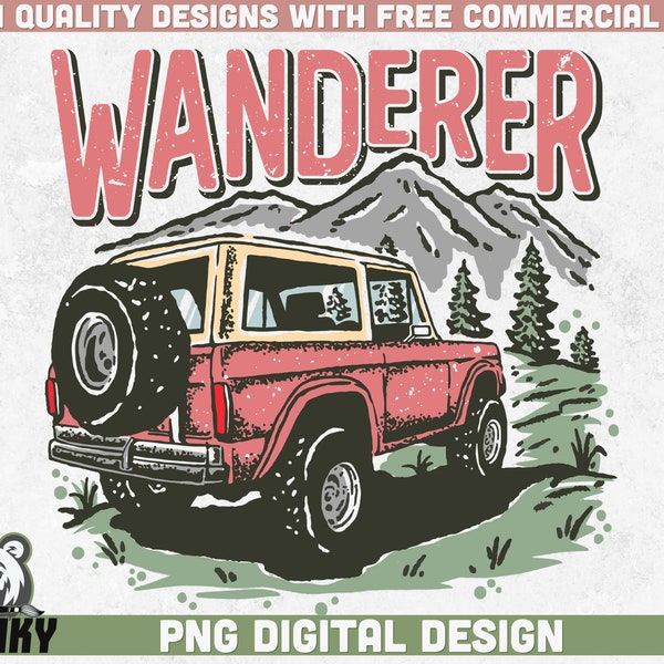 Adventure sublimation PNG | Wanderer png | Instant download | Retro shirt design | Nature sublimation | VIntage camping design | Outdoor png