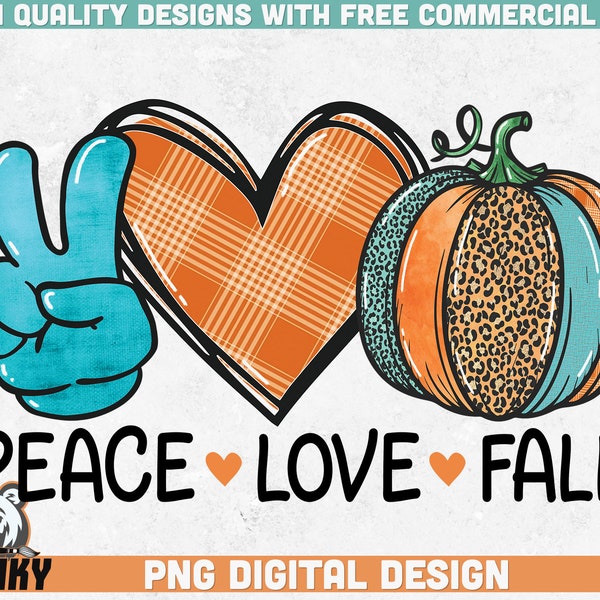 Peace love fall PNG | Sublimation design | Instant download | Fall shirt print | Autumn sublimation | Pumpkin png | Leopard print | Digital