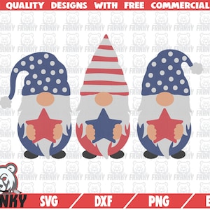 4 Juillet gnomes SVG - Fichier Coupé - Fichier DXF - Quatrième de Juillet shirt SVG - Patriotic svg - Independence day svg - Etats svg - Digital