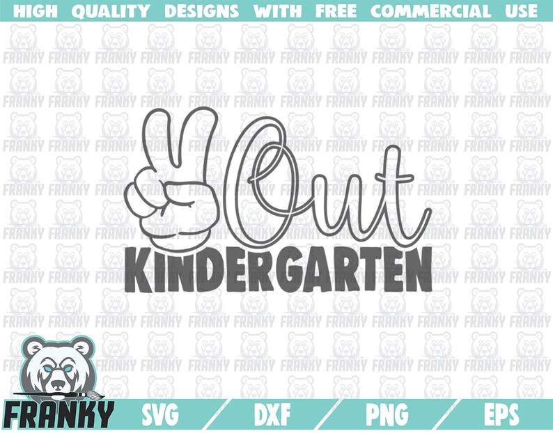 End Of School End Of Kindergarten Shirt Vacation Svg Peace Out Kindergarten Svg Preschool Shirt Summer Svg Cut File Dxf File Clip Art Art Collectibles
