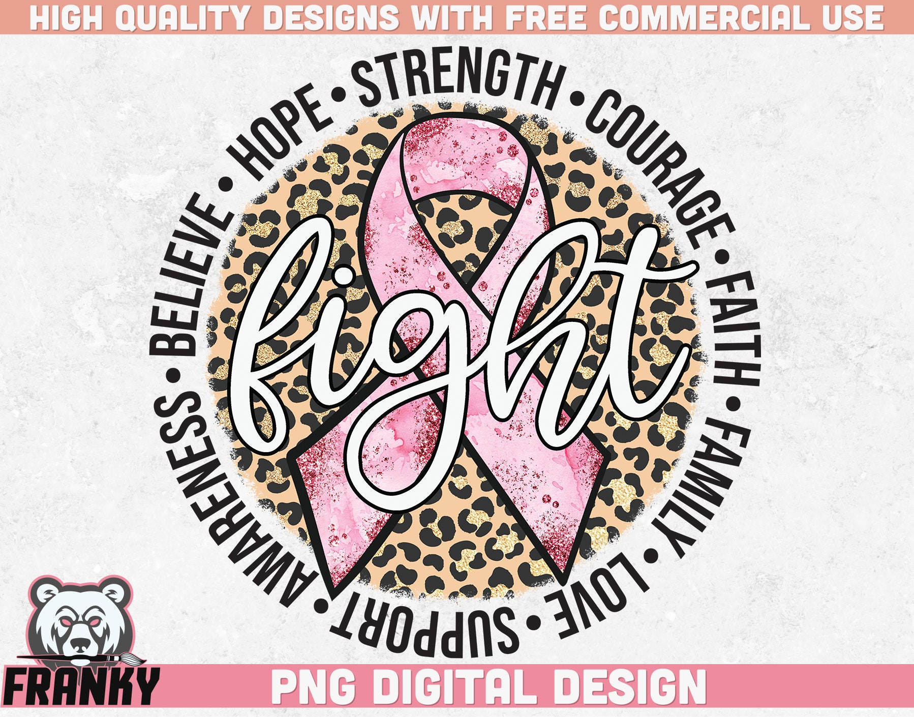 Fight Breast Cancer PNG Sublimation Design Breast Cancer - Etsy