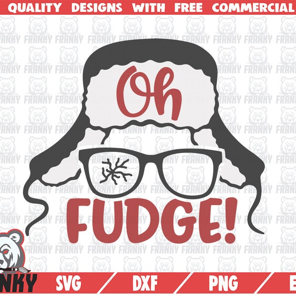 Oh fudge! SVG - Cut file - DXF file - Christmas shirt svg - Christmas hat svg - Funny christmas SVG - Winter shirt svg - Holiday svg