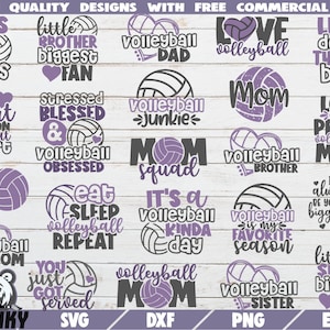 Volleyball Bundle SVG - 22 Designs - Cut files - DXF files - Volleyball shirt SVG - Volleyball game svg - Vooleyball mom svg - Digital files