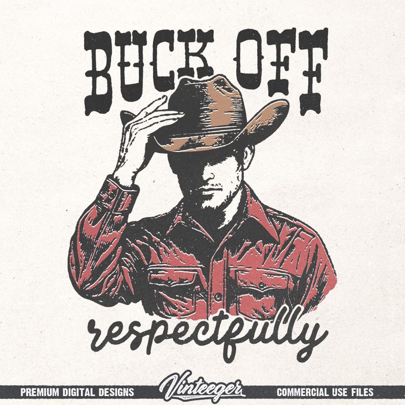 Funny Western Graphic PNG – Retro Cowboy t-shirt Design with humorous quote for Sublimation and DTG Printing – Vintage country design PNG image 1