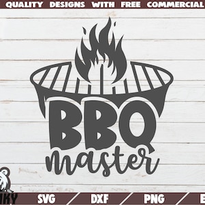 BBQ Master SVG - Archivo de corte - Archivo DXF - Camiseta de barbacoa svg - Impresión de delantal de barbacoa svg - Grill svg - Grill dad svg - Grill master svg