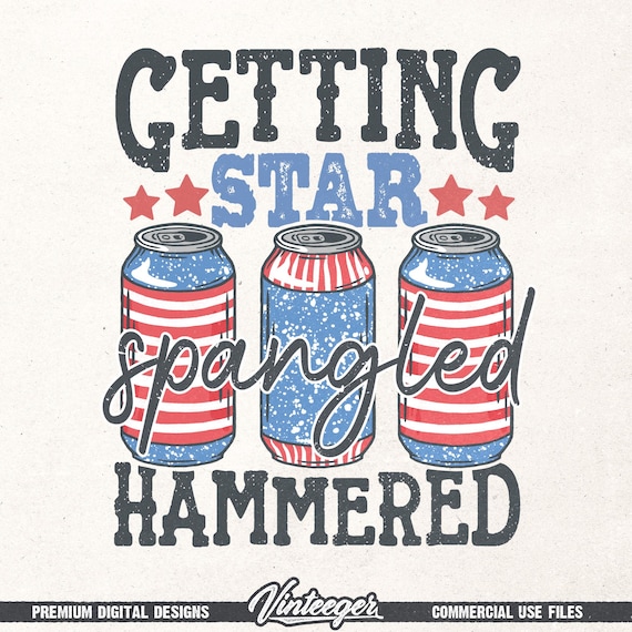 Getting star spangled hammered PNG | Instant download | Sublimation design | Funny 4th of july png | Fourth of july design | Funny USA png