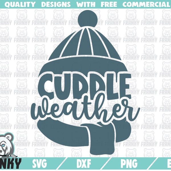 Cuddle weather SVG - Instant download - Printable cut file - Commercial use - Winter shirt SVG - Winter holiday svg - Christmas design svg