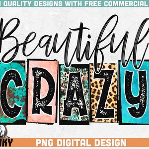 Hermoso PNG loco / Diseño de sublimación / Descarga instantánea / Diseño de impresión de camisa / Sublimación de camisa / Diseño angustiado / Impresión de camisa de mujer